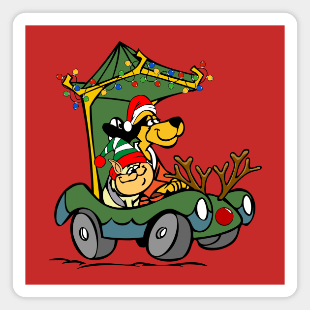 Hong Kong Phooey Xmas Car Edition Magnet by G. Patrick Colvin